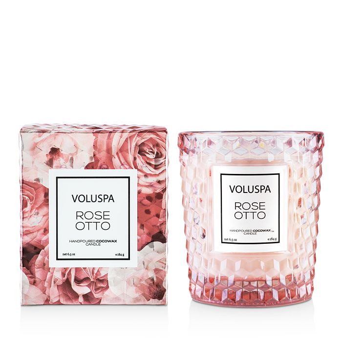 Voluspa Rose Otto Large Glass Jar Candle with Lid 6.5 oz. | Bloomingdale's