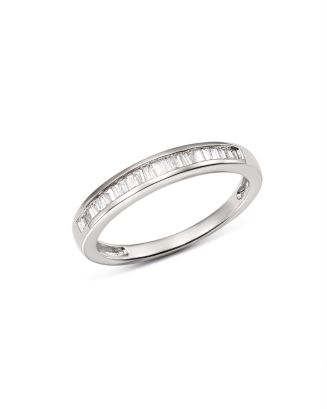 Bloomingdale's Diamond Tapered Baguette Channel Band in 14K White Gold ...