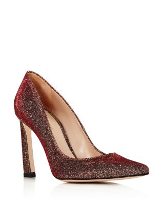 stuart weitzman metallic pumps