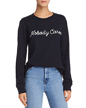 NOBODY EMBROIDERED LONG-SLEEVE TEE,T7260