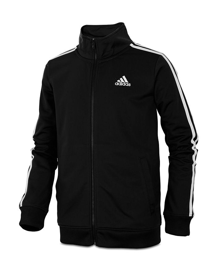 Shop Adidas Originals Unisex Iconic Tricot Jacket - Little Kid In Black