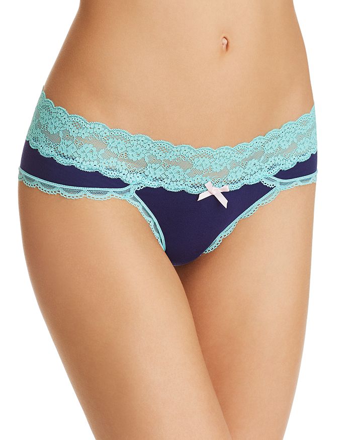 Honeydew Intimates Lace Waistband Hipster Panties In Navy