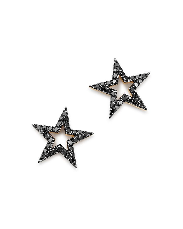 Black diamond store star earrings