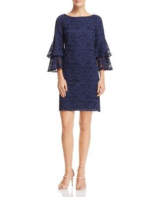 Eliza J Bell-Sleeve Lace Dress | Bloomingdale's