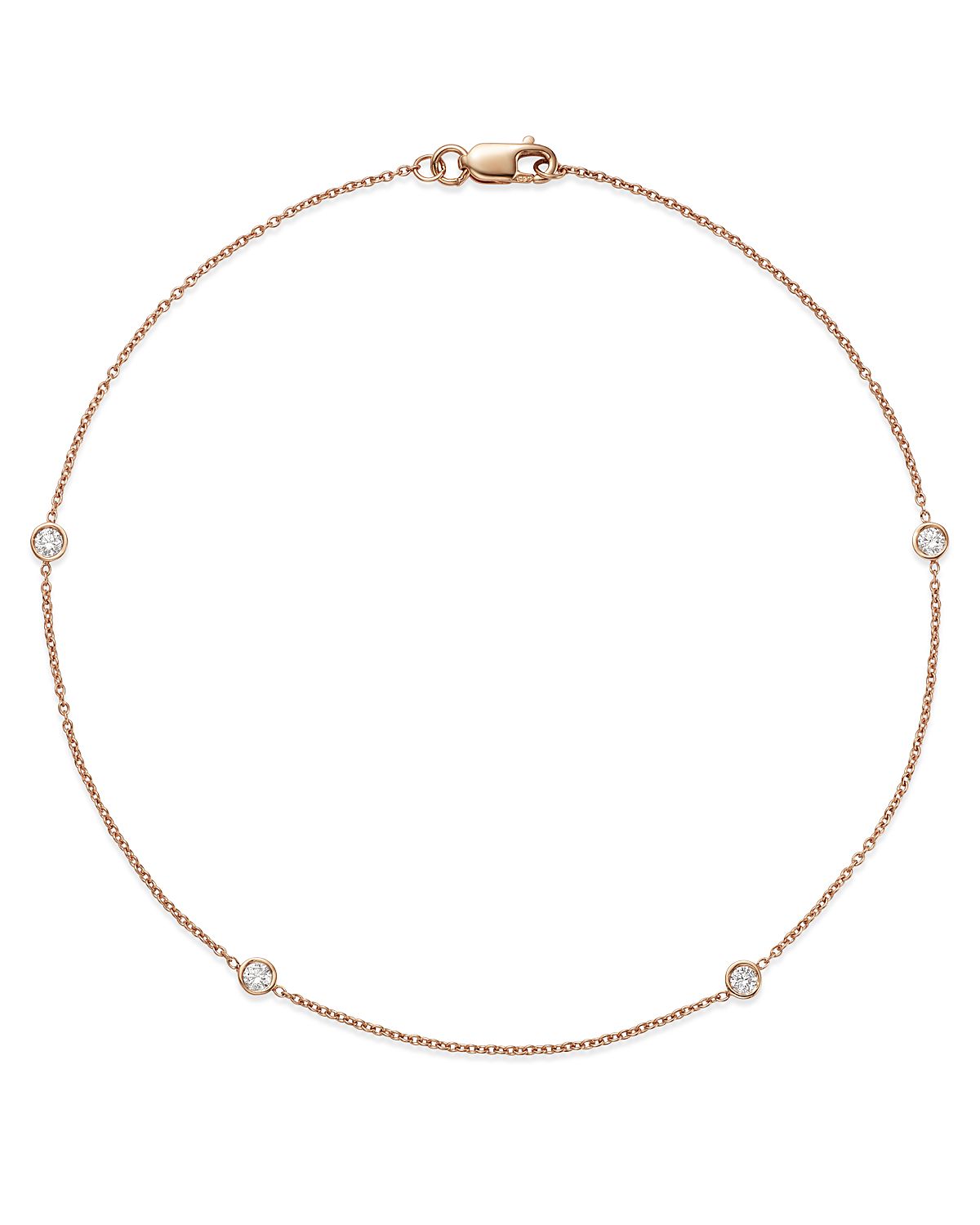 Bloomingdale's Fine Collection Diamond Bezel Ankle Bracelet