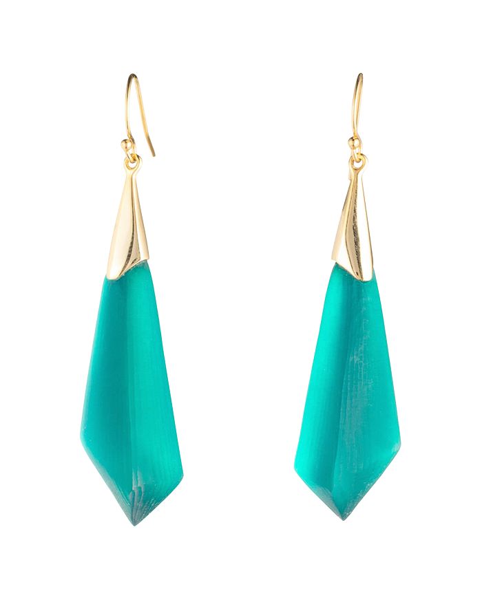 Alexis Bittar Faceted Wire Earrings In Blue/gold