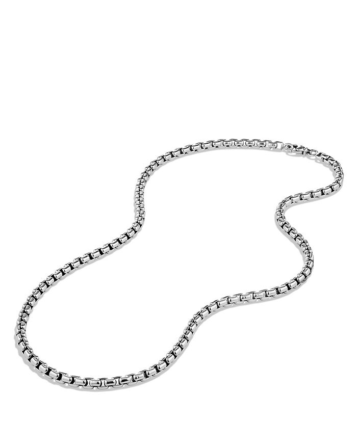 Shop David Yurman Large Box Chain Necklace 4.8mm, 22 In Silver