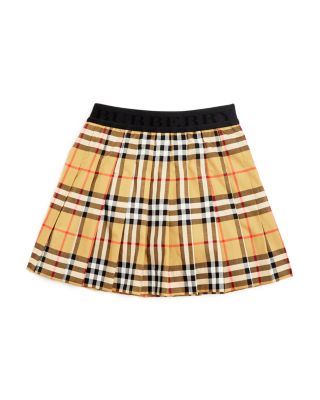 vintage check pleated skirt