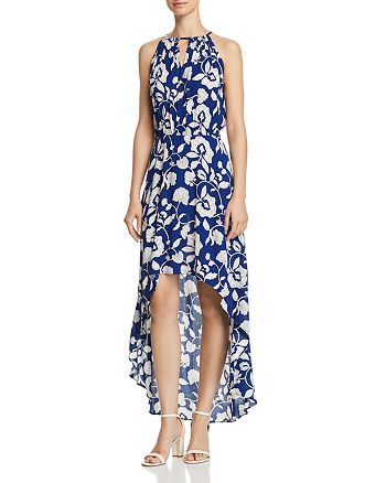 AQUA Floral Print High/Low Maxi Dress - 100% Exclusive | Bloomingdale's