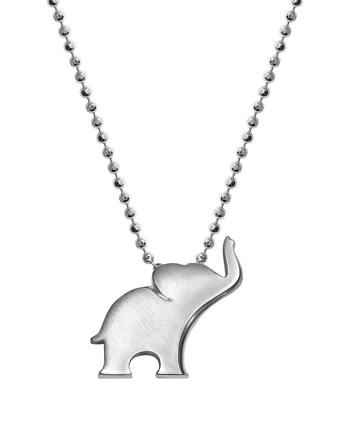 Alex Woo Silver Luck Elephant Necklace, 16