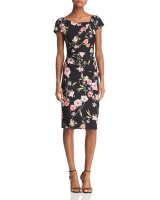 adrianna papell floral sheath dress