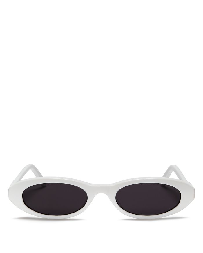Chimi Joel Ighe Oval Sunglasses, 50mm In White/black