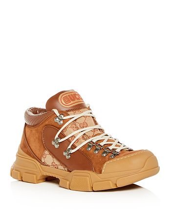 Gucci Men's Flashtrek GG Leather Lace-Up Sneakers | Bloomingdale's