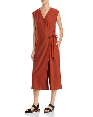 EILEEN FISHER WRAP-FRONT JUMPSUIT,F8TL-P3987M