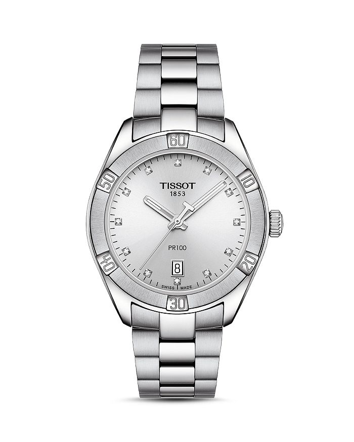 Tissot T-classic Pr 100 Bracelet Watch In Silver