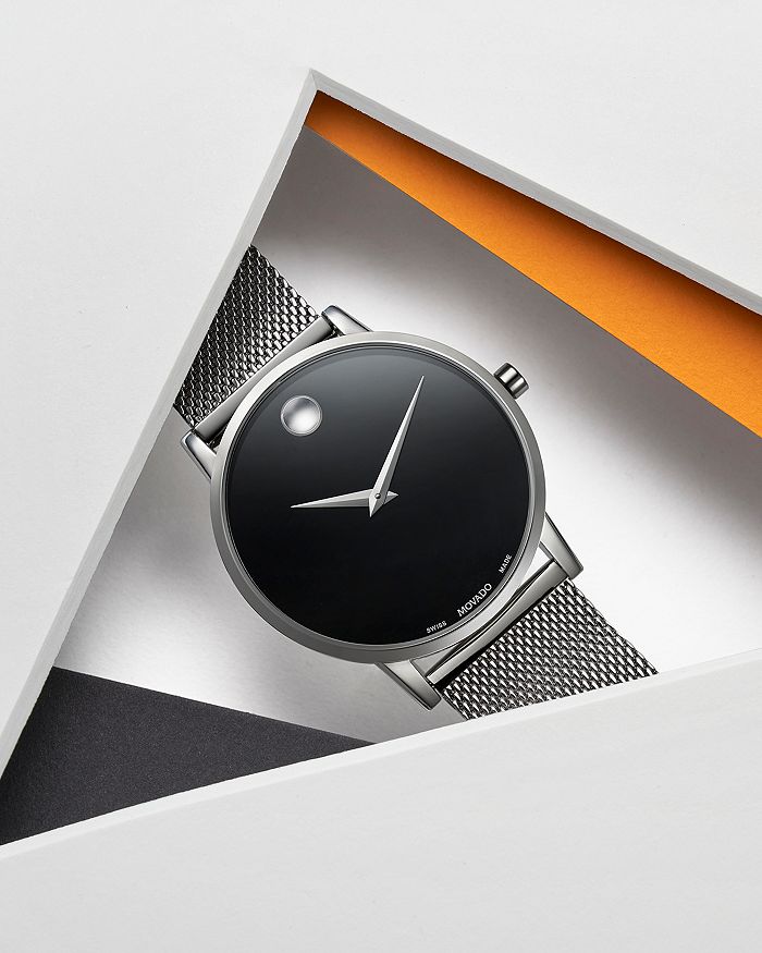 Shop Movado Core Watch, 40mm In Black/silver