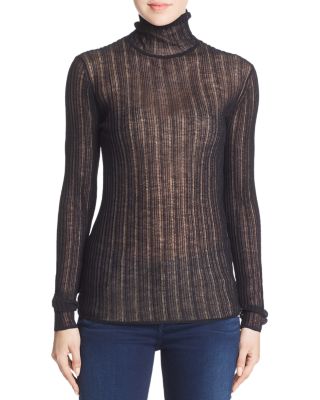 sheer turtleneck top