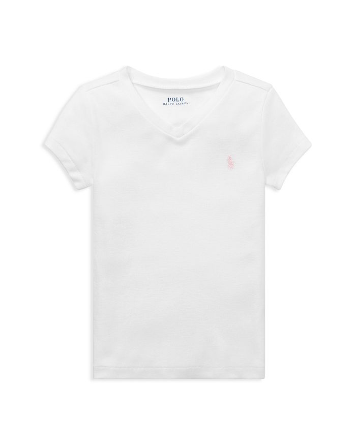 Ralph Lauren Girls V Neck Tee Little Kid Bloomingdale s