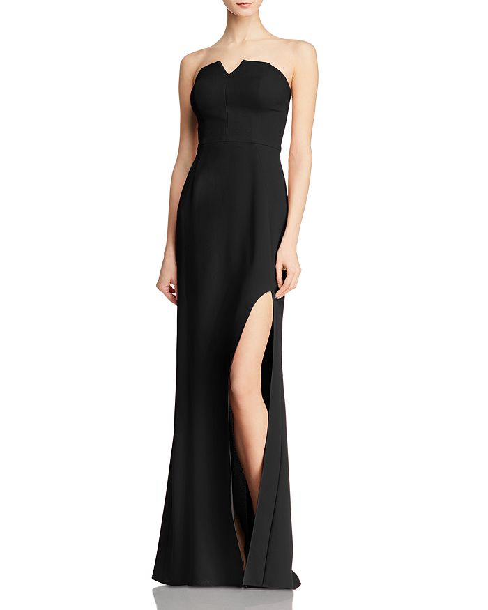 AQUA Crepe Bustier Gown - 100% Exclusive | Bloomingdale's