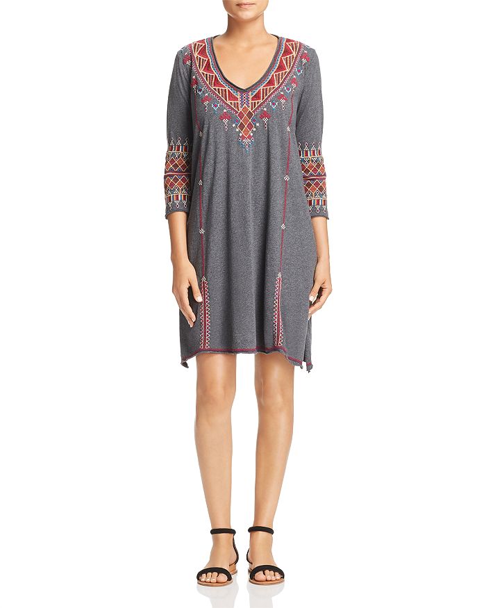 Johnny Was Marjan Embroidered Shift Dress Bloomingdale s