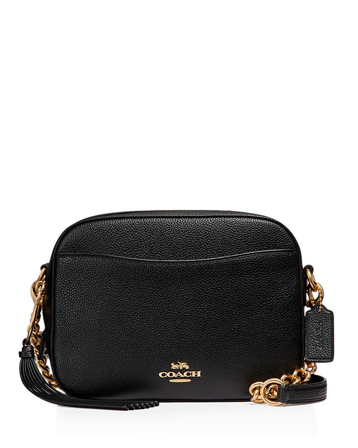 COACH Polished Pebble Leather Camera Bag | Bloomingdale's
