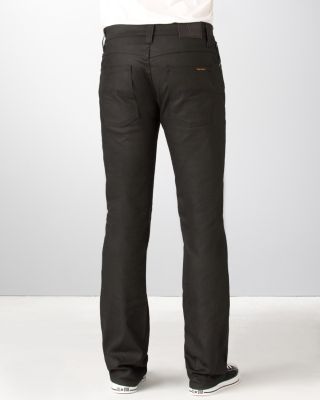Nudie Jeans Co Slim Jim Slim Fit Jeans in Dry Black Coated