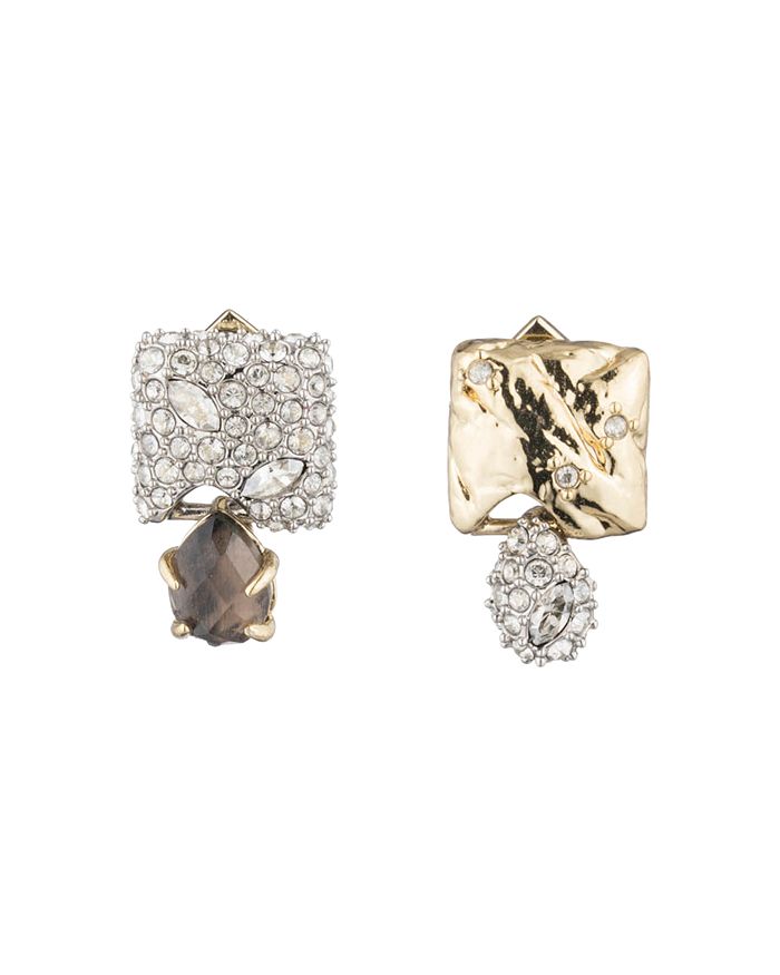 ALEXIS BITTAR MISMATCHED CRYSTAL CLUSTER STUD EARRINGS,AB73E058