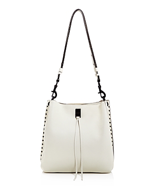 Rebecca Minkoff Darren Deerskin Leather Shoulder Bag - White In Antique White/silver
