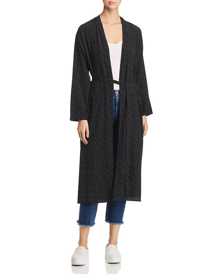 Eileen fisher black kimono jacket sale