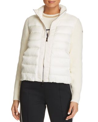 moncler mixed media puffer vest jacket