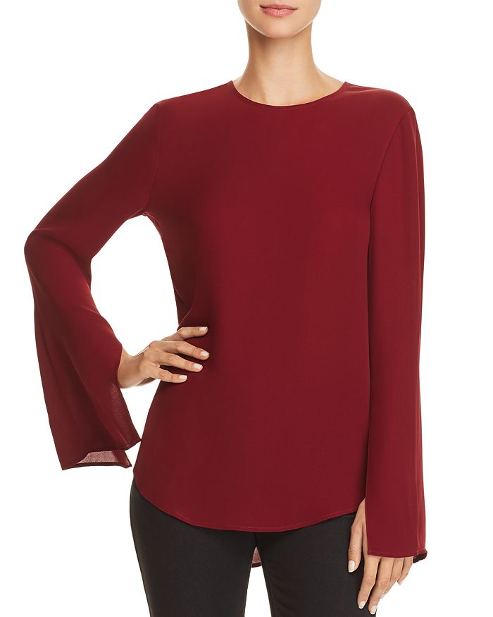 Theory Bringam BellSleeve Silk Top Bloomingdale's