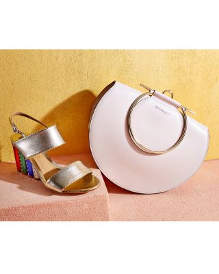 サンダル・ミュール FERRAGAMO Wedges 'Renee' multicolored Salvatore Ferragamo Women's Gavi Leather Rainbow Floral