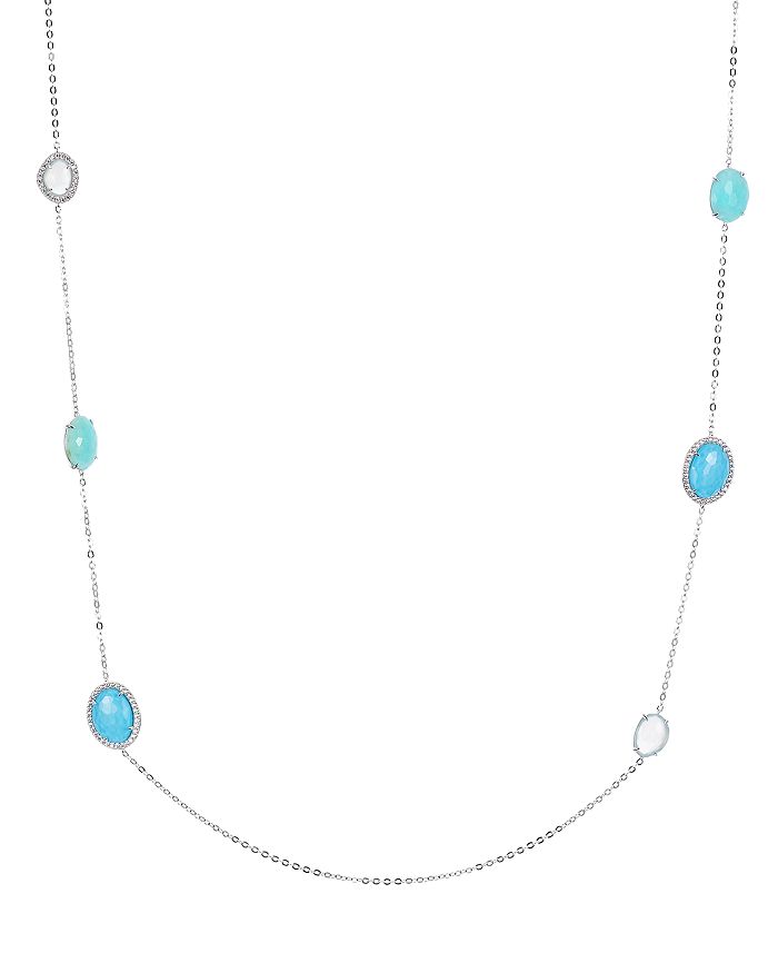 Nadri Isola Turquoise Station Necklace 31