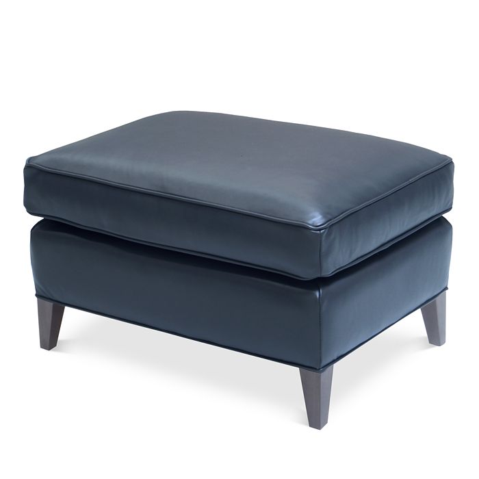 Bloomingdale's Artisan Collection Charlotte Leather Ottoman - 100% Exclusive In Logan Sapphire