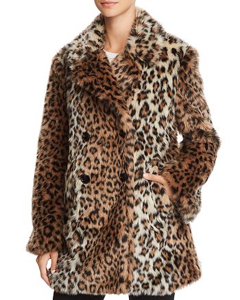 Joie Tiaret Leopard-Printed Faux Fur Coat | Bloomingdale's
