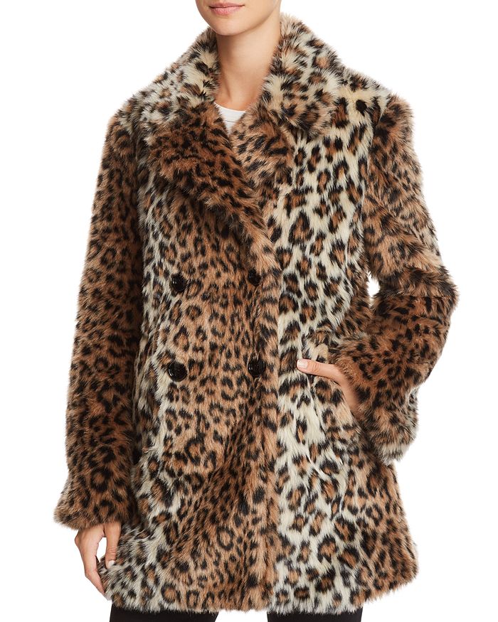 Joie Tiaret Leopard Printed Faux Fur Coat Bloomingdale s