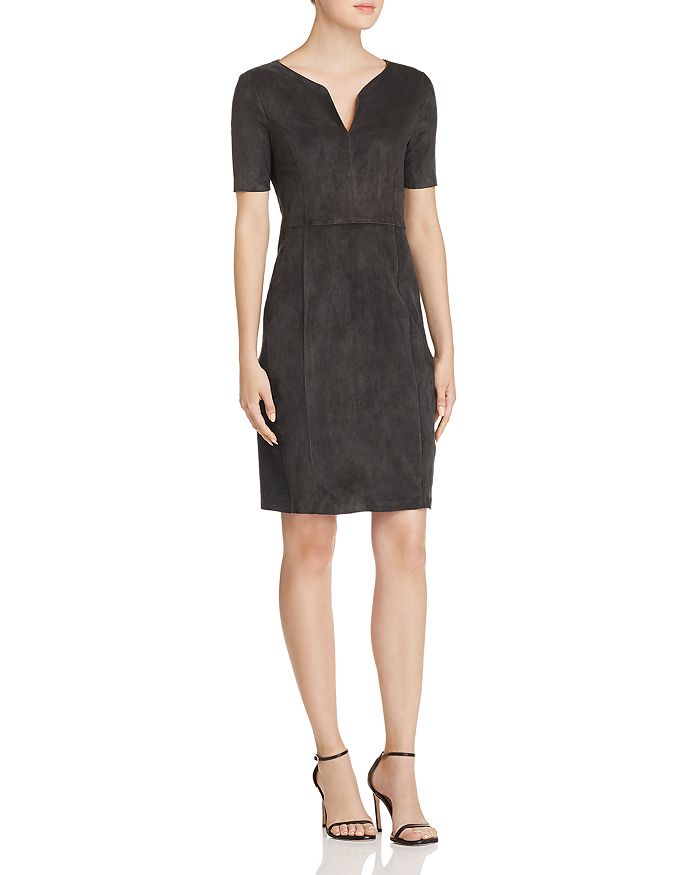 Elie Tahari Emily Suede Front Dress Bloomingdale s