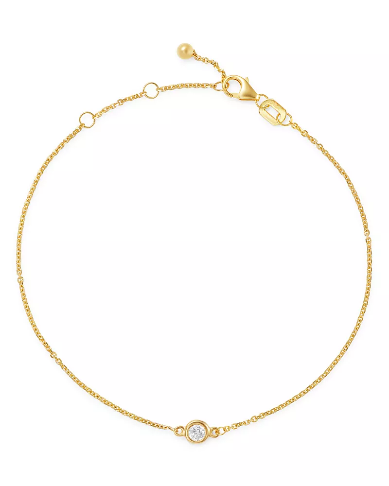 Bloomingdale's Fine Collection Diamond Bezel Set Bracelet in 14K Yellow Gold, 0.10 tcw