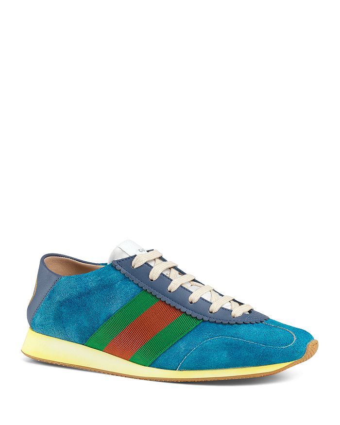 Gucci Women's Suede & Leather Lace Up Sneakers | Bloomingdale's