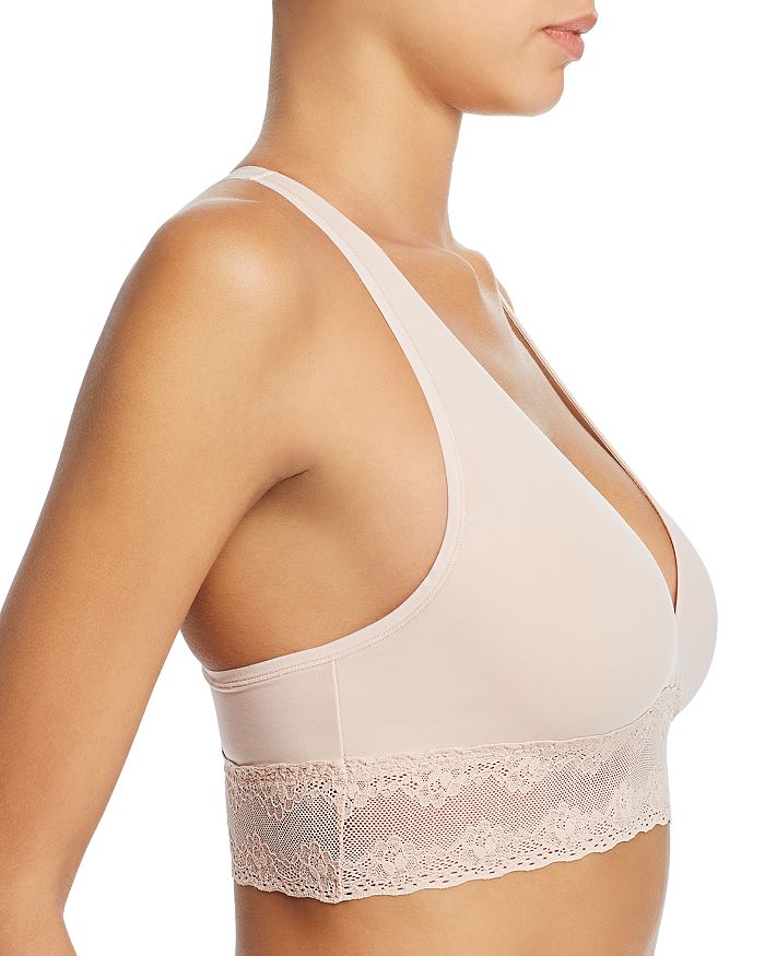 Shop Natori Bliss Perfection Unlined Racerback Bralette In Cameo Rose