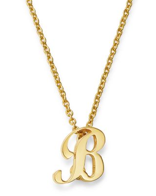 yellow gold initial necklace