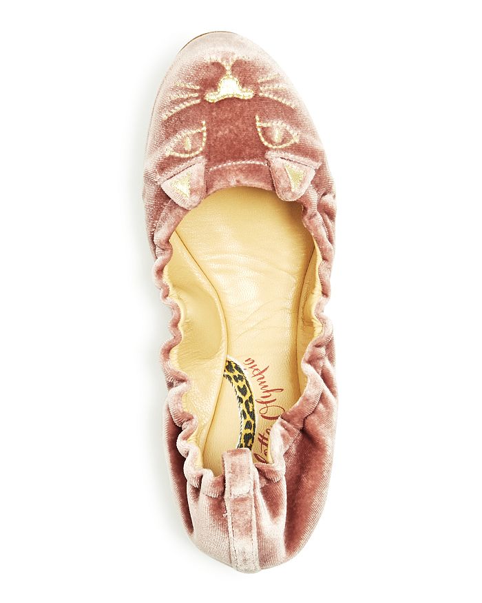Charlotte Olympia Women's Kitty Ballet Flats In Pink ModeSens
