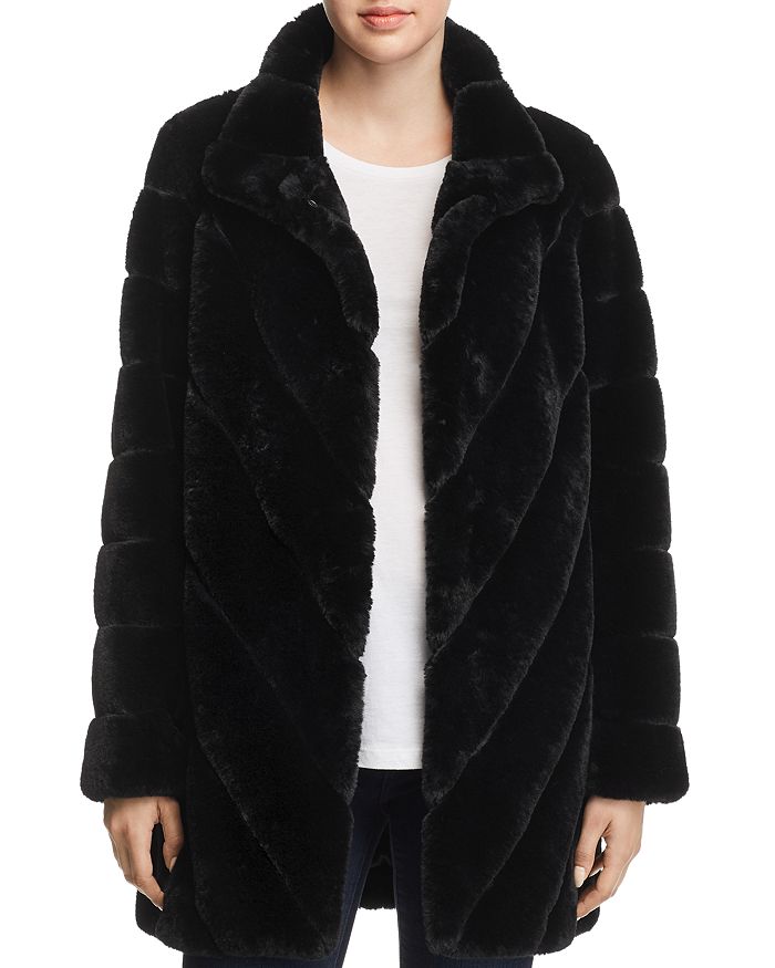 CALVIN KLEIN Faux Fur Teddy Coat,CW091496