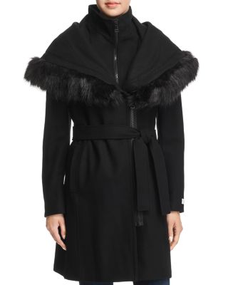 calvin klein shawl collar wrap coat