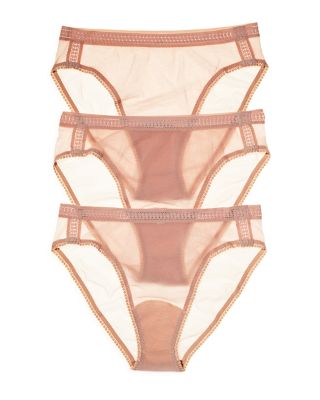 Gossamer Mesh Hip High-Cut Briefs, Set of 3