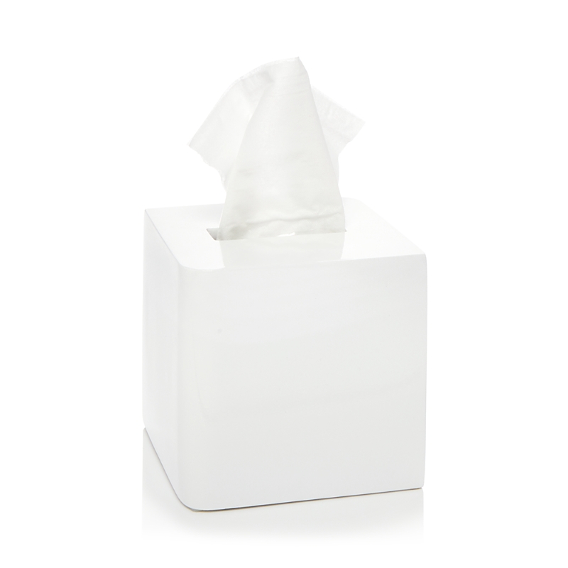 Kassatex Lacca Tissue Holder In White