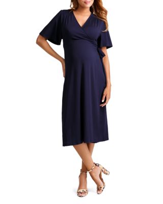 wrap dress flutter sleeve