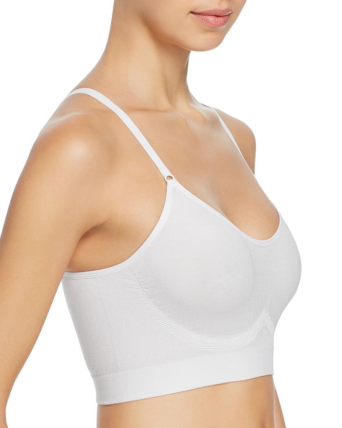 Shop Yummie Seamlessly Shaped Convertible Scoop Neck Wireless Unlined Bralette In White