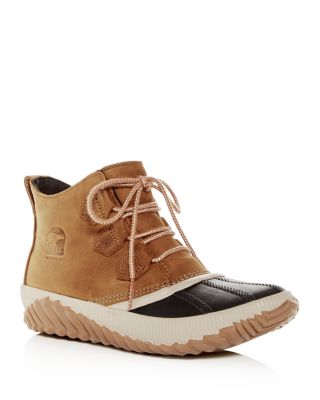 sorel women's out n about plus waterproof nubuck leather booties