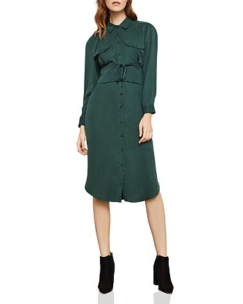 BCBGMAXAZRIA Corset Belt Shirt Dress | Bloomingdale's
